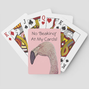 Pink Flamingo Fun Pun Playing Cards