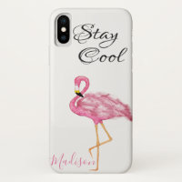 Pink Flamingo Fun Stay Cool Summer Name