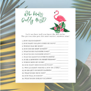 Pink flamingo -  Game Who knows daddy best