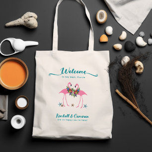 Pink Flamingo Gay Wedding Welcome Guests Bag