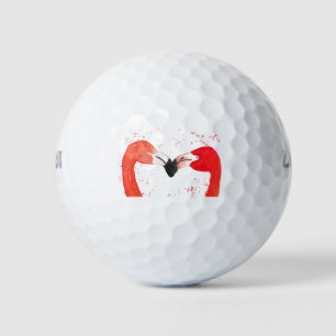 Pink Flamingo Girly Tropical Bird Beach Golf Balls