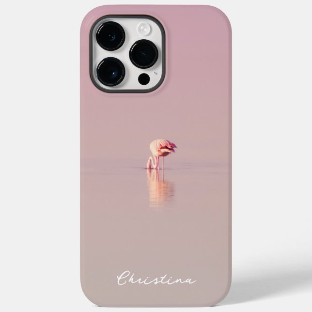 Pink Flamingo Girly Tropical Summer Case-Mate iPhone Case (Back)