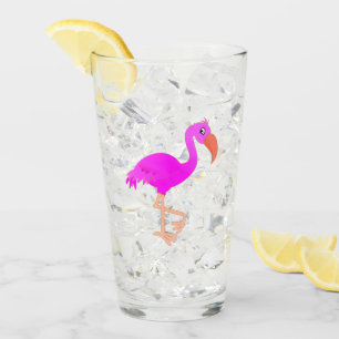 Pink Flamingo Glass