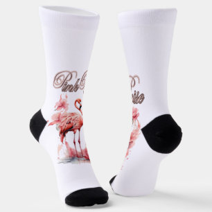Pink Flamingo Grace   Bella Kotak Style Socks