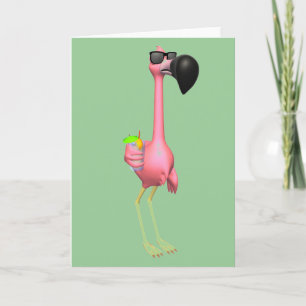 Pink Flamingo Greeting Card
