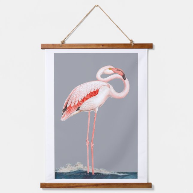 Pink Flamingo Hanging Tapestry (Front)