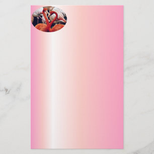 Pink Flamingo in Nature Stationery