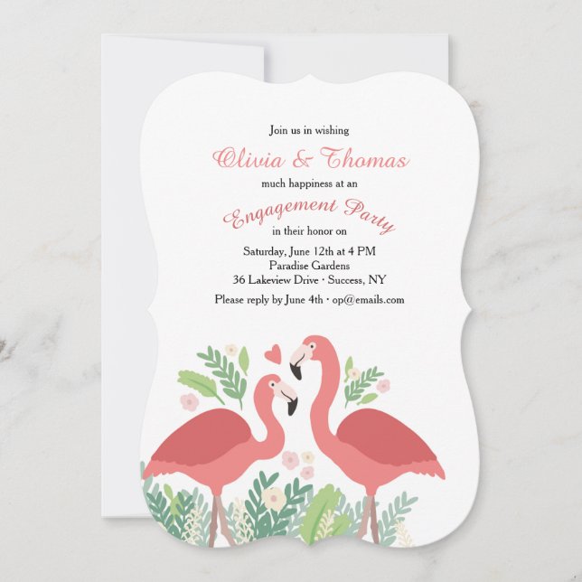 Pink Flamingo Invitation (Front)