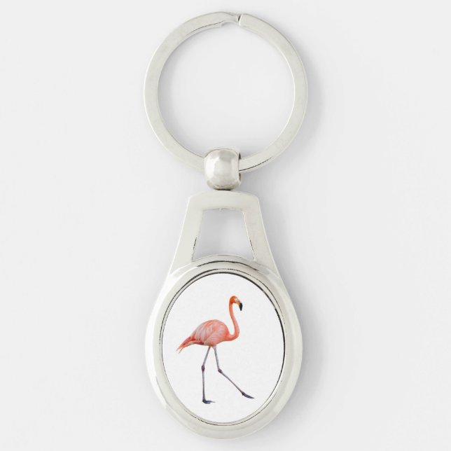 Pink Flamingo Key Ring (Front)