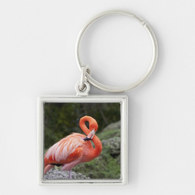 Pink Flamingo Key Ring (Front)