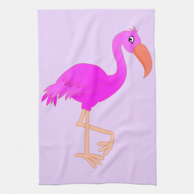 Pink Flamingo Kitchen Towel (Vertical)