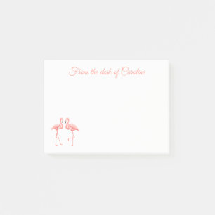 Pink Flamingo Love Tropical Wedding Bridal Shower Post-it Notes