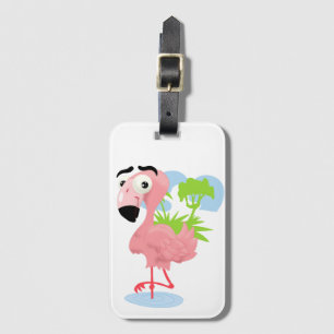 Pink Flamingo Luggage Tag