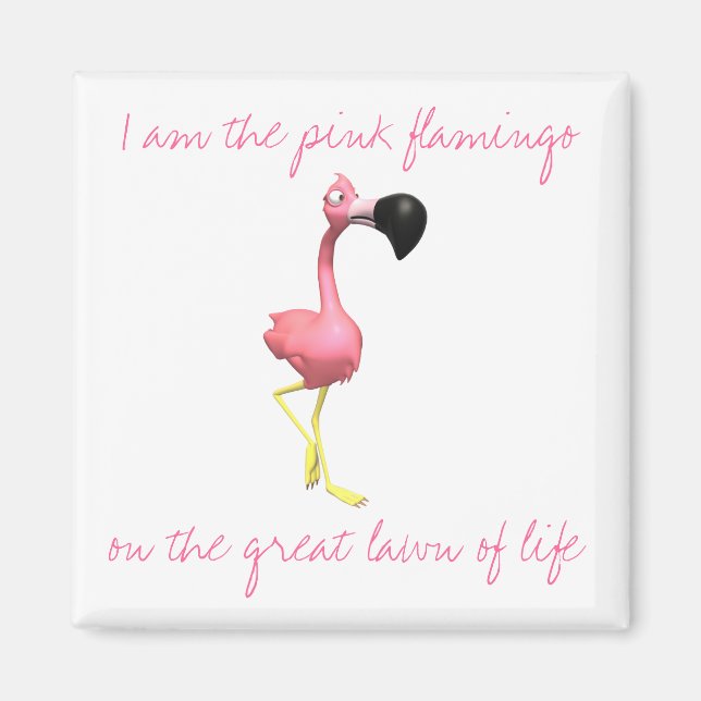 Pink Flamingo Magnet (Front)