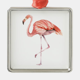 Pink Flamingo Metal Tree Decoration