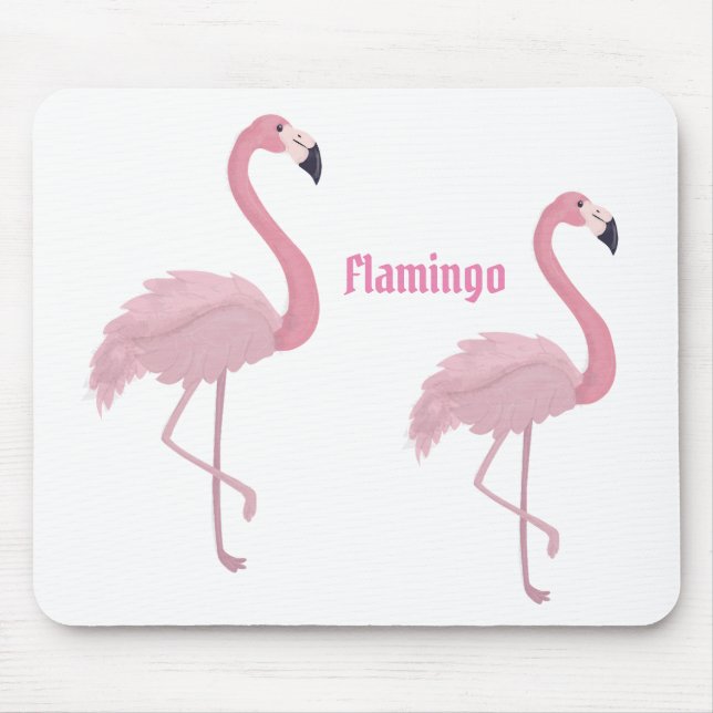 Pink Flamingo Mouse Mat (Front)