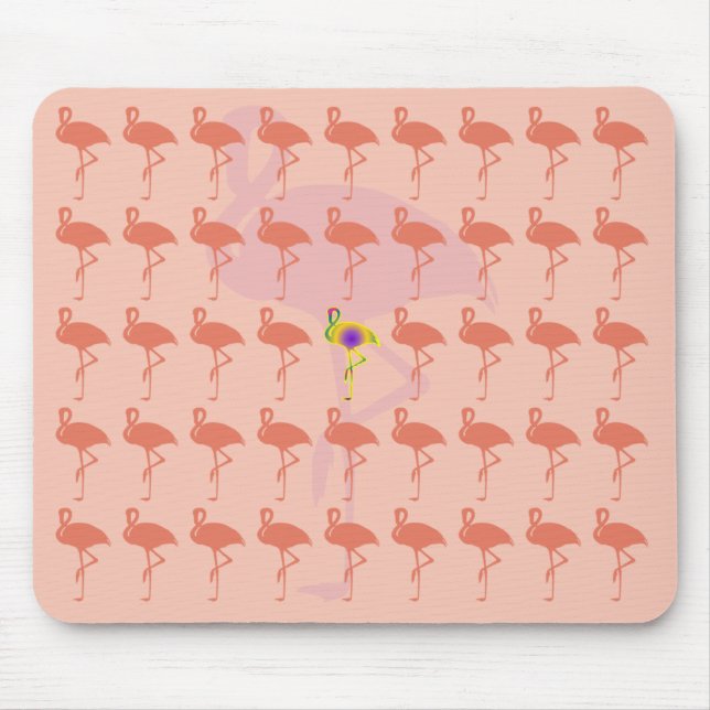 Pink Flamingo Mousepad (Front)