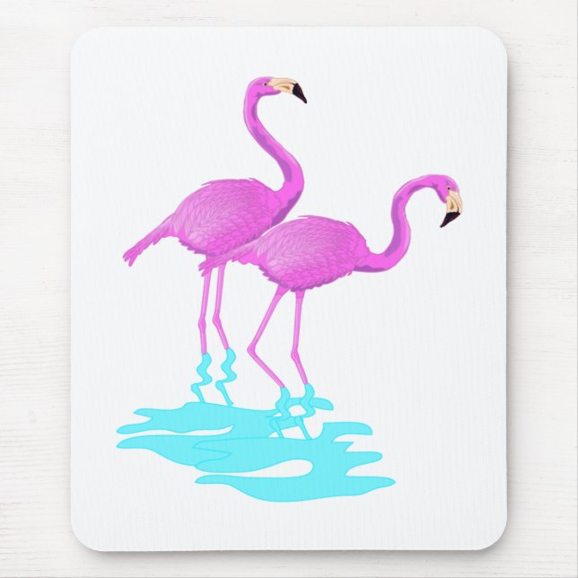Pink Flamingo Mousepad (Front)