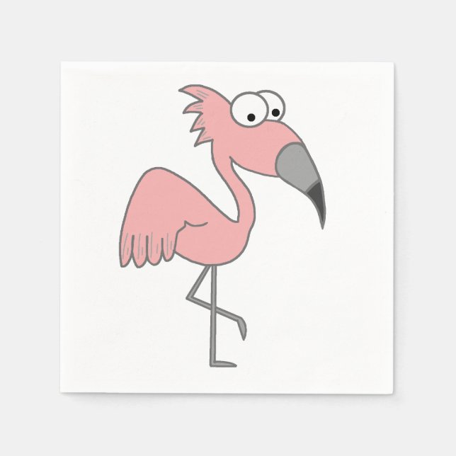 Pink Flamingo Napkin (Front)