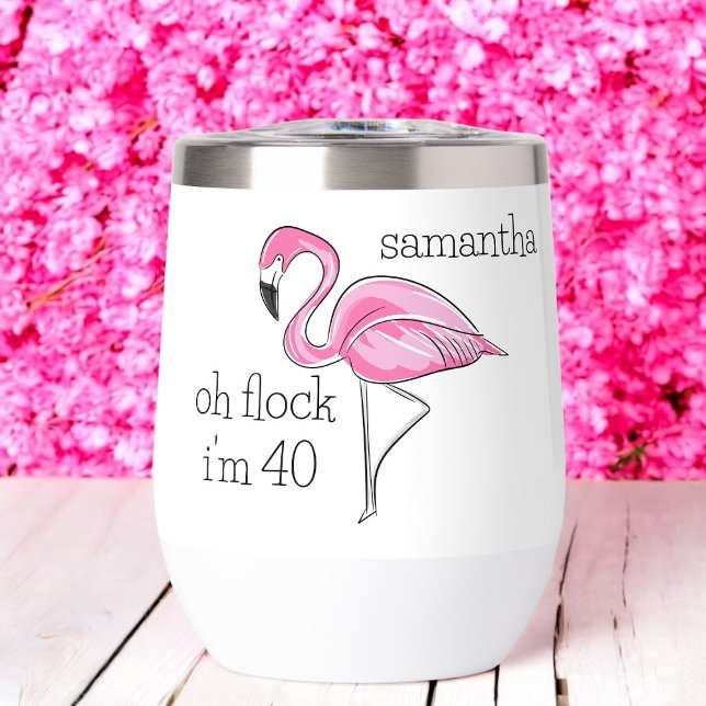 Pink Flamingo Oh Flock I'm 40 Birthday Custom (Creator Uploaded)