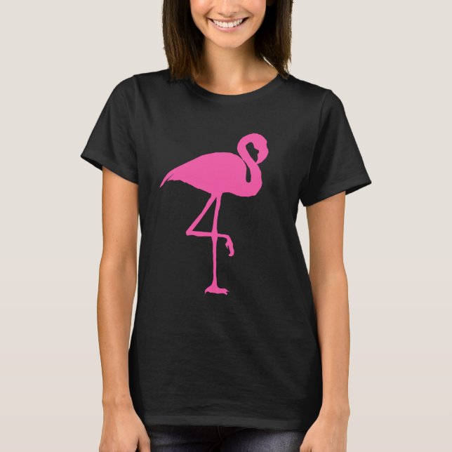 PINK FLAMINGO on Black Tank Tops (Front)