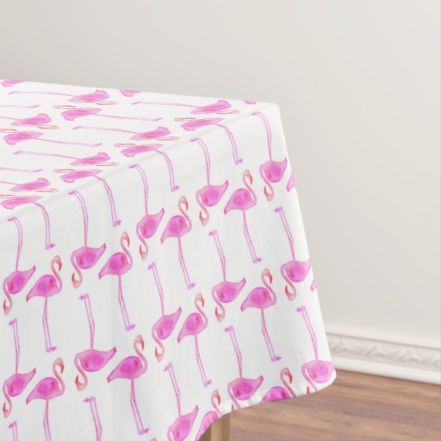 Pink Flamingo Pattern 2 Tablecloth (In Situ)