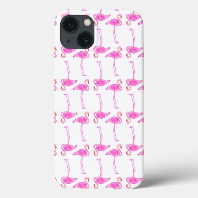 Pink Flamingo Pattern Case-Mate iPhone Case (Back)