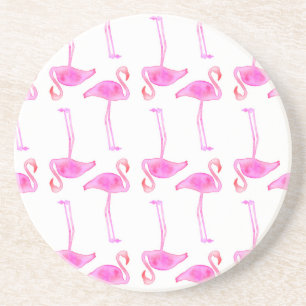Pink Flamingo Pattern Coaster
