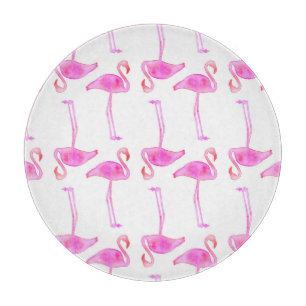 Pink Flamingo Pattern Cutting Board