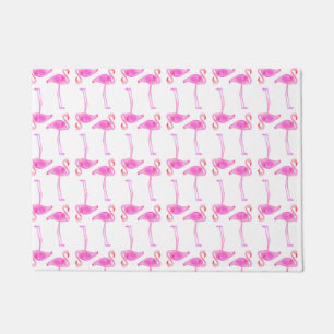 Pink Flamingo Pattern Doormat