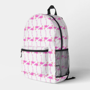 Pink Flamingo Pattern Printed Backpack