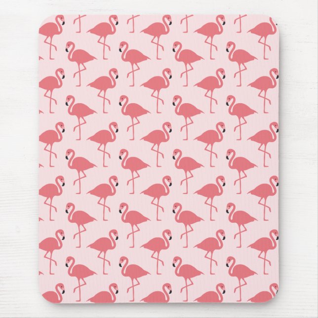 Pink Flamingo Pattern Tropical Bird Mouse Mat (Front)