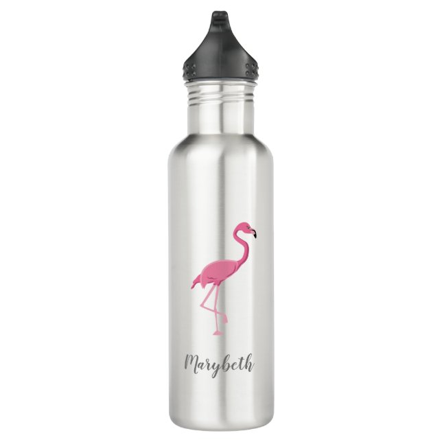 Pink Flamingo Personalised Bridesmaids Gift 710 Ml Water Bottle (Right)