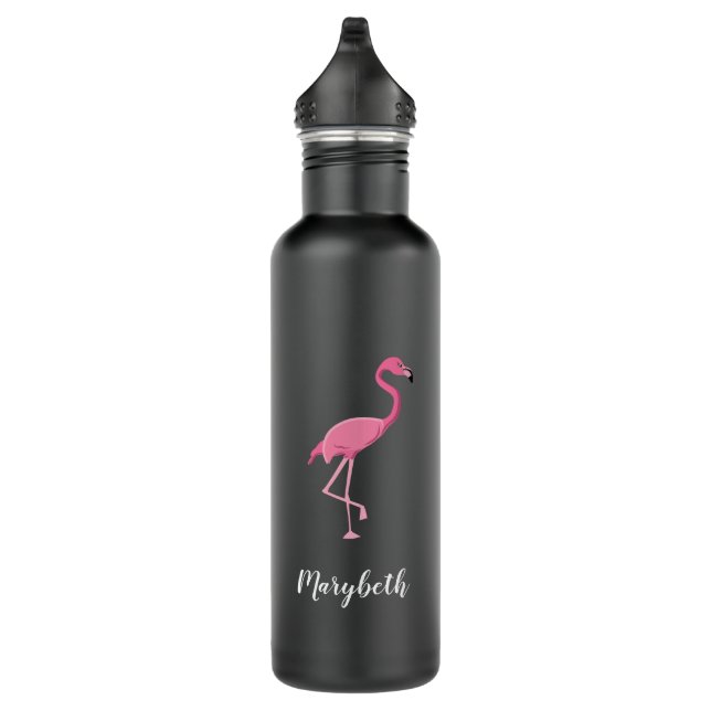 Pink Flamingo Personalised Bridesmaids Wedding 710 Ml Water Bottle (Right)