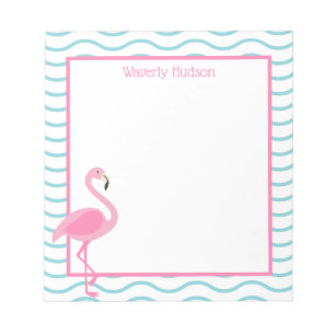 Pink Flamingo Personalised Notepad