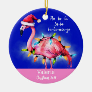 Pink Flamingo Personalised Ornament