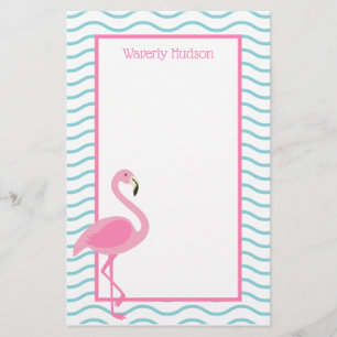 Pink Flamingo Personalised Stationery