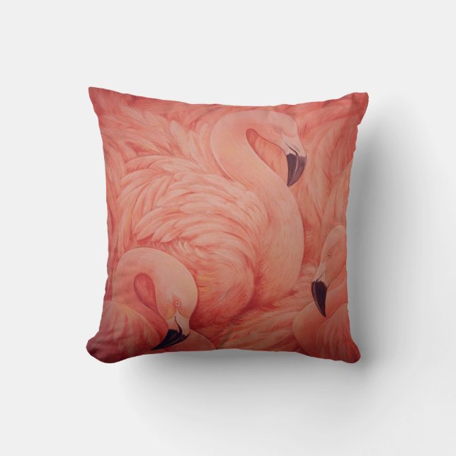 Pink Flamingo Pillow (Front)