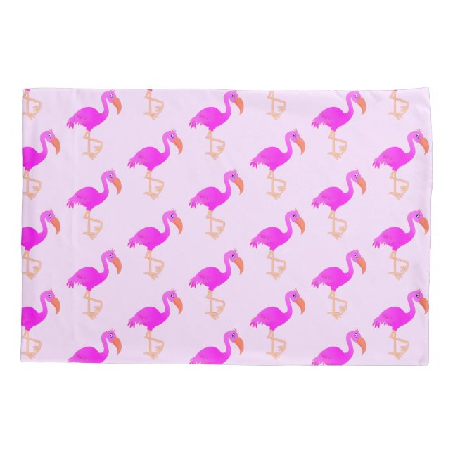 Pink Flamingo Pillow Case (Back)