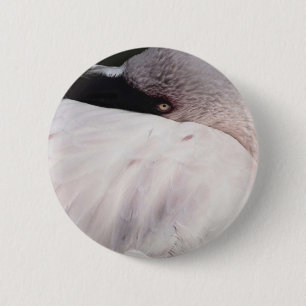 Pink Flamingo Portrait Drawing Effect Art 6 Cm Round Badge