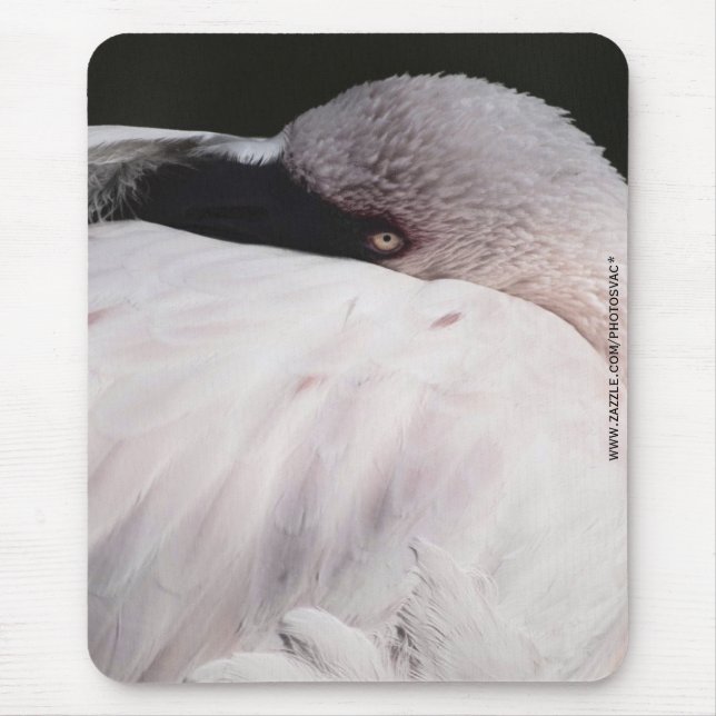 Pink Flamingo Portrait Drawing Effect Art Mouse Mat (Front)