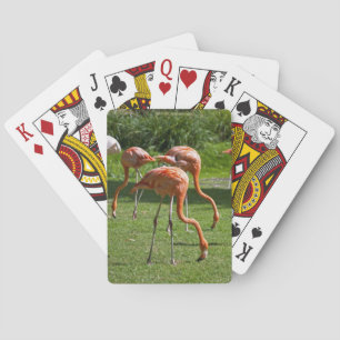 Pink Flamingo Portrait Drawing Effect Art Playing Cards