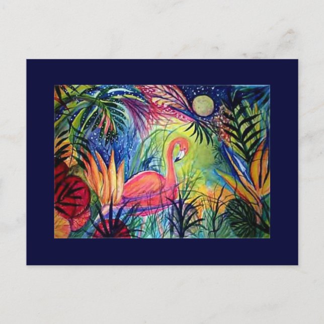 Pink Flamingo Postcard (Front)