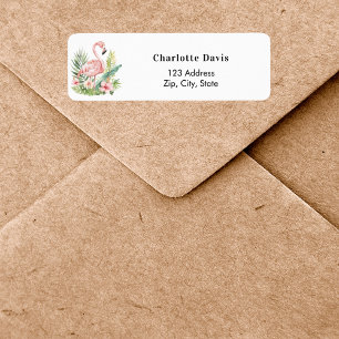 Pink flamingo return address 