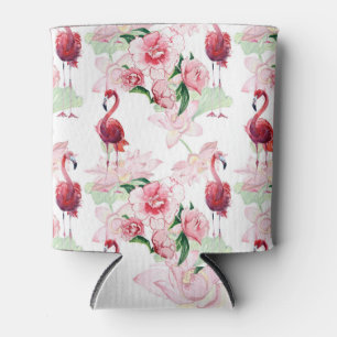 Pink Flamingo: Seamless Pattern Elegance Can Cooler