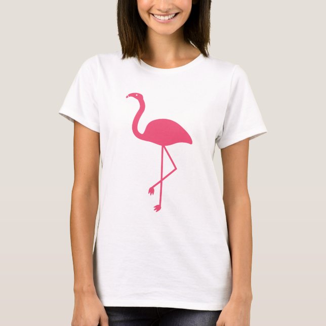 Pink Flamingo Silhouette T-Shirt (Front)