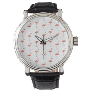 Pink Flamingo Simple Pattern Watch
