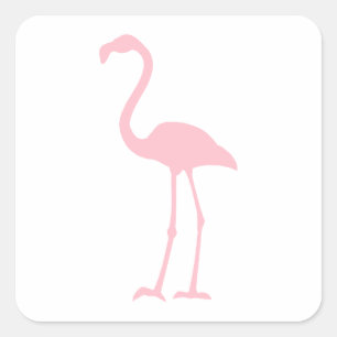 Pink Flamingo Square Sticker