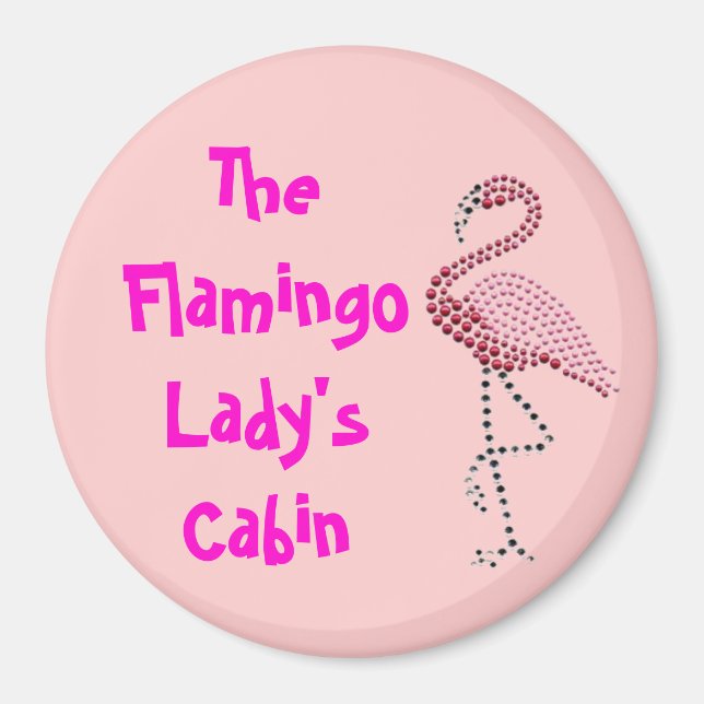 Pink Flamingo Stateroom  Door Marker Magnet (Front)
