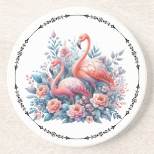 Pink Flamingo Sublimation Coaster